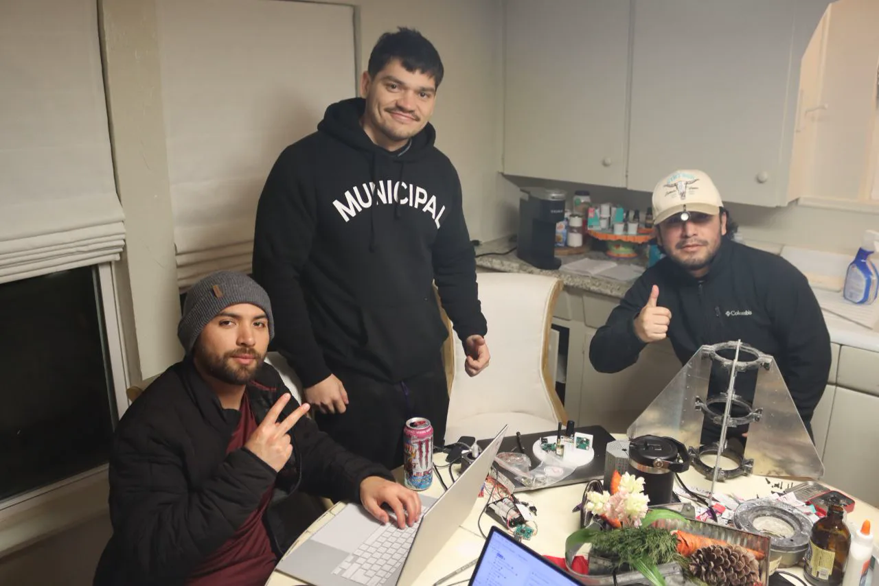 Avionics team members preparing hardware at Lone Star 2026