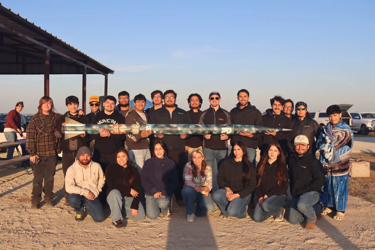Rocket Launchers team holding the rocket at Lone Star 2026